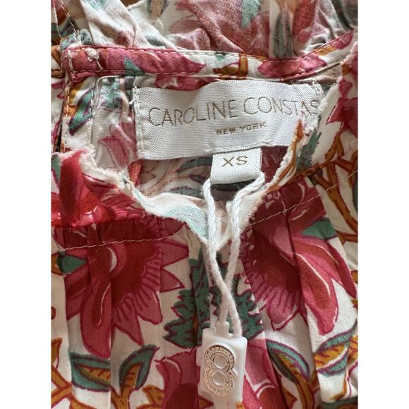 Caroline Constas Strawberry Dress New York Print Flutter Sleeve Mini XS X Small - Picture 5 of 8